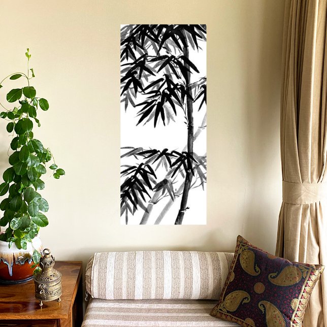 Bambus - olivgrün - bw. leinwanddruck (Von Creator hochgeladen)