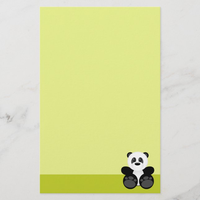 Bambus-Panda-Bär Briefpapier (Vorderseite)