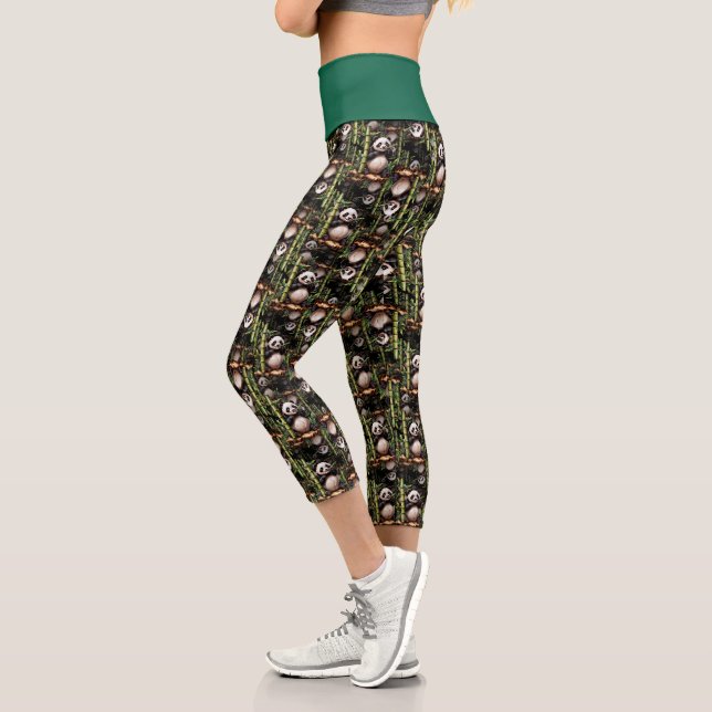 Bambus-Panda-Musterdesign  Capri Leggings (Links)