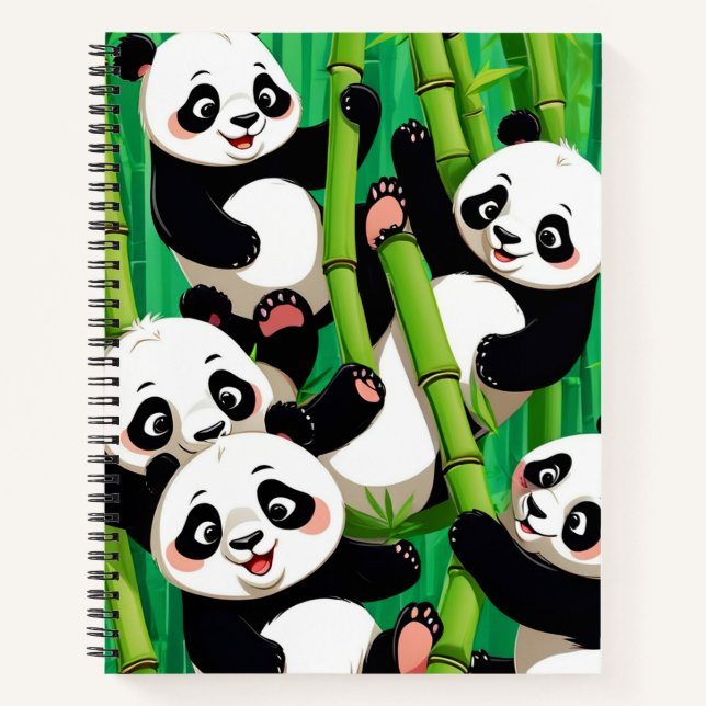 Bambus Panda Notizbuch (Vorderseite)