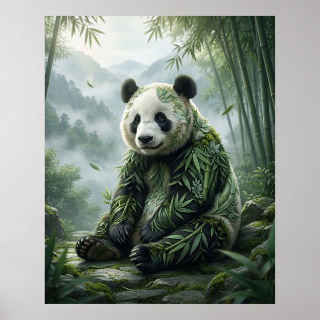 Bambus Panda Ruhe Poster (Vorne)