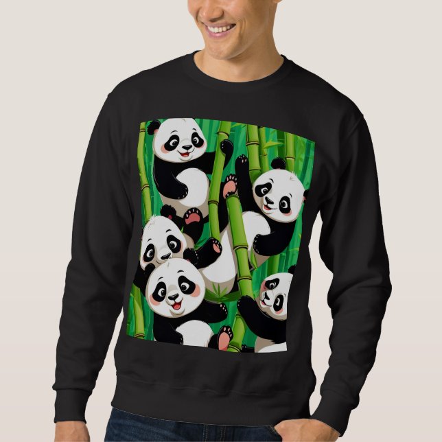 Bambus Panda Sweatshirt (Vorderseite)