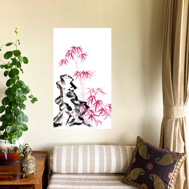 Bambus - rot leinwanddruck (Von Creator hochgeladen)