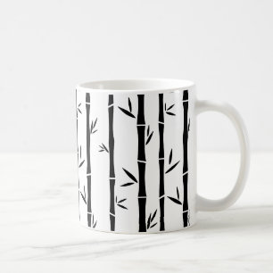 Bambus Schwarz-Weiß-Zoll Kaffeetasse