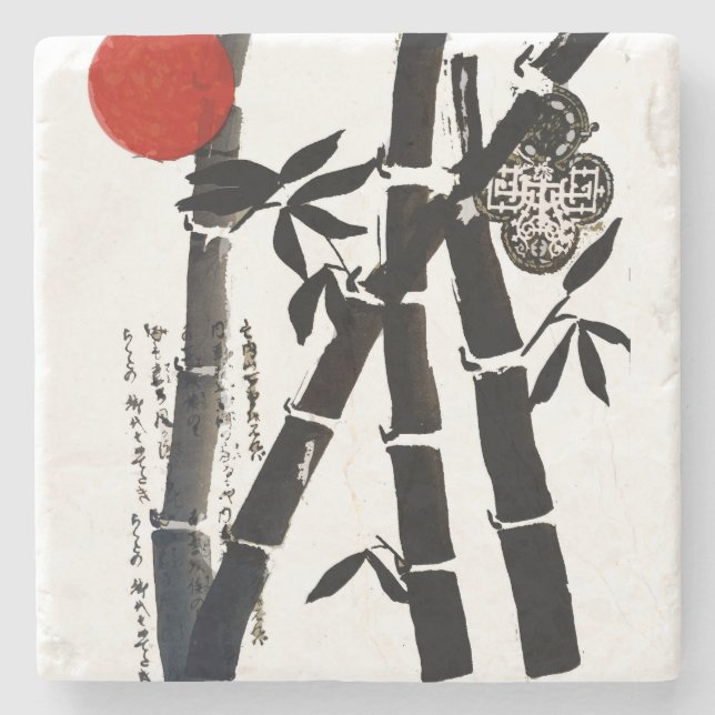 Bambus Steinuntersetzer (Vorderseite)