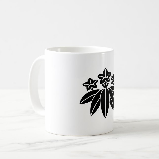 Bambus-Stil-Enzian Kaffeetasse (Vorderseite Links)