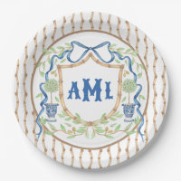 Bambus und Olivenöl Topiary Wappen | Monogramm