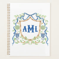 Bambus und Olivenöl Topiary Wappen | Monogramm