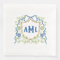 Bambus und Olivenöl Topiary Wappen | Monogramm