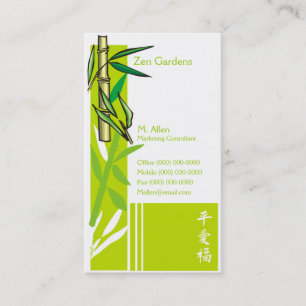 Bambus Visitenkarte