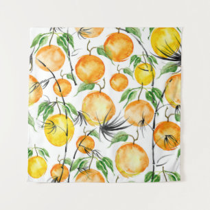 Bambus Wasserfarbe: Dschungel nahtlos Muster. Wandteppich