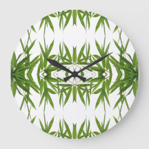 Bambusblattbild für die Acrylmauer Große Wanduhr