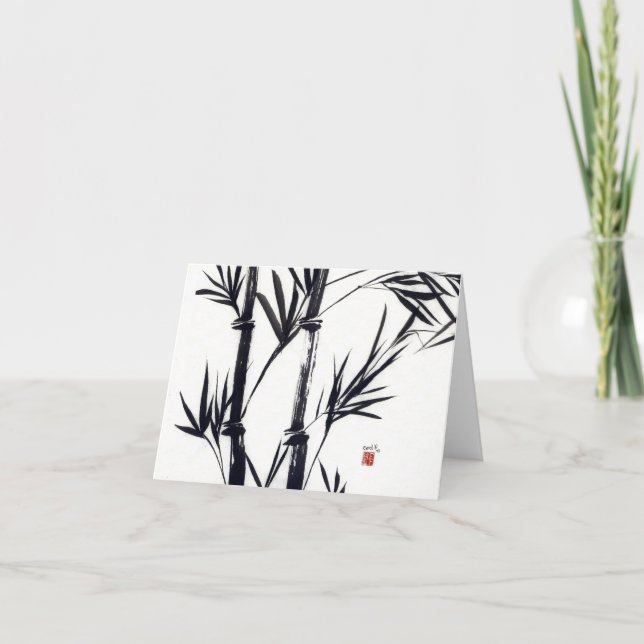 Bambuskunst notecard karte (Vorderseite)