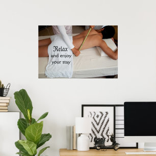 Bambusmassage an Rippen Poster