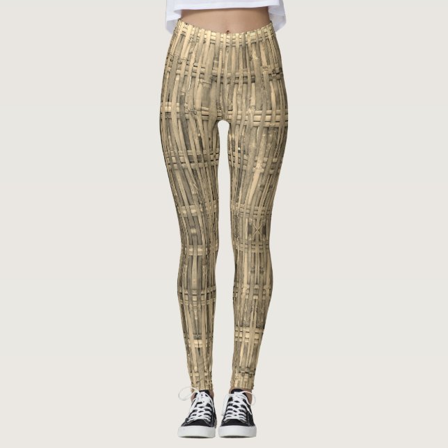Bambusmuster Leggings (Vorderseite)