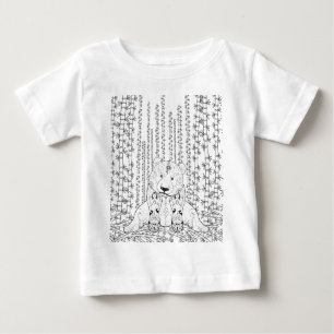 Bambuspanda-Gekritzel Baby T-shirt