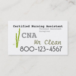 Bambusthema KANN Visitenkarteschablone Visitenkarte