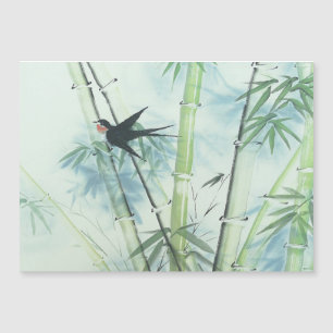 Bambuswald - grün magnetkarte