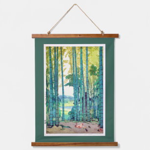 Bambuswald, Hiroshi Yoshida, Holzschnitt Wandteppich Mit Holzrahmen