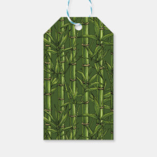 Bambuswald in Grün Geschenkanhänger