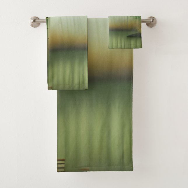 Bambuswald Traditionelle chinesische Malerei Badhandtuch Set (Insitu)