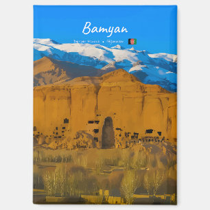 Bamiyan, Afghanistan - Buddha-Kliff-Tal-Ebene Magnet