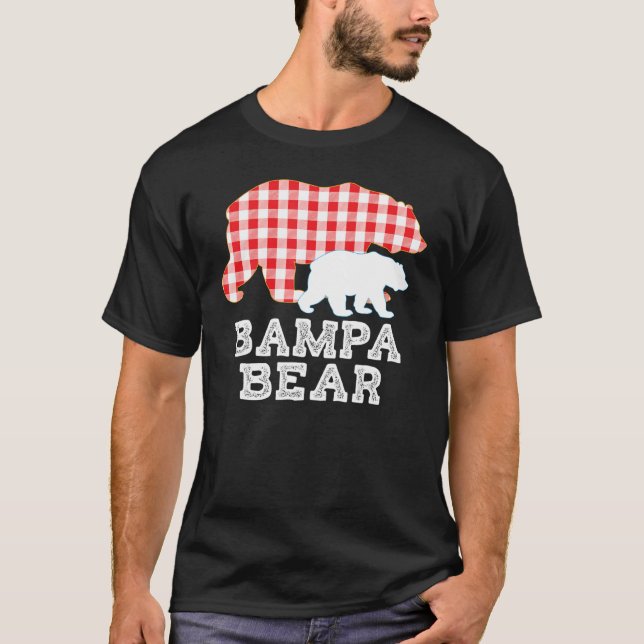 Bampa Plaid Great Bear Daddy Grandpa  Proud T-Shirt (Vorderseite)