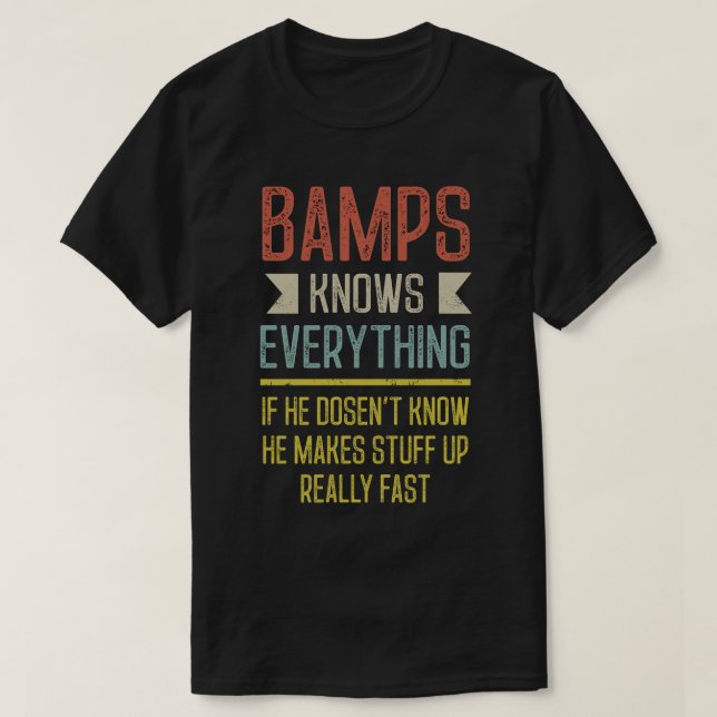 Bamps weiß alles Funny Opa T-Shirt (Design vorne)