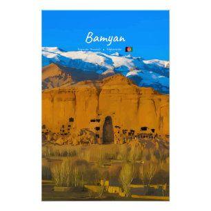 Bamyan, Afghanistan - Buddha-Kliffental Fotodruck