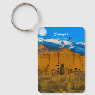 Bamyan, Afghanistan - Buddha-Kliffental-Klassiker Schlüsselanhänger