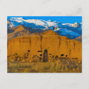 Bamyan, Afghanistan - Buddha-Kliffental Postkarte
