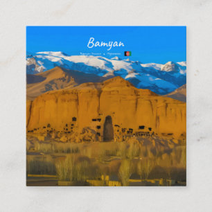 Bamyan, Afghanistan - Buddha-Kliffental Quadratische Visitenkarte
