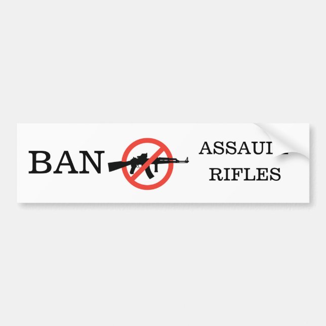 Ban Assault Rifles Autoaufkleber (Vorne)
