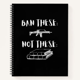 Ban Assault Rifles Not Books Grid Paper Notebook Notizbuch