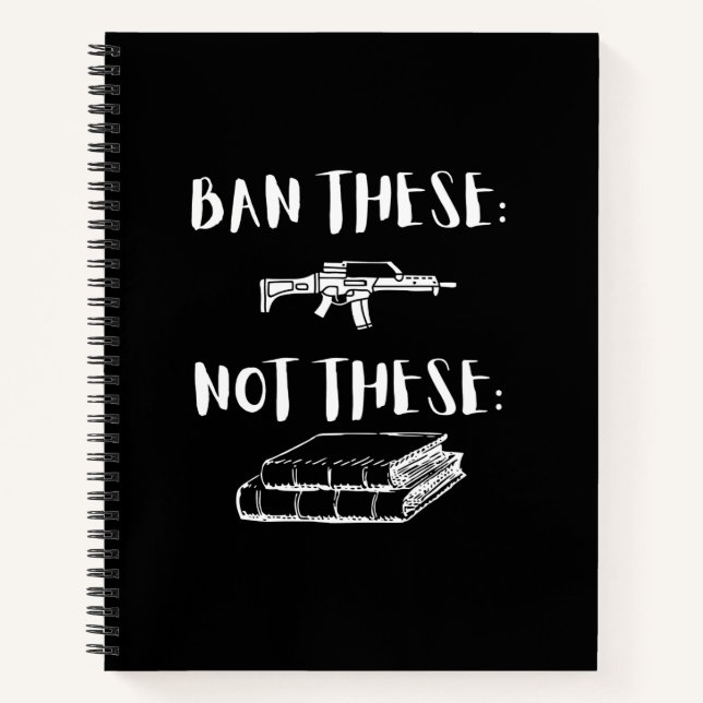 Ban Assault Rifles Not Books Grid Paper Notebook Notizbuch (Vorderseite)