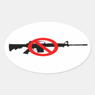 Ban Assault Waffen Ovaler Aufkleber