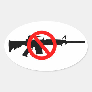 Ban Assault Waffen Ovaler Aufkleber