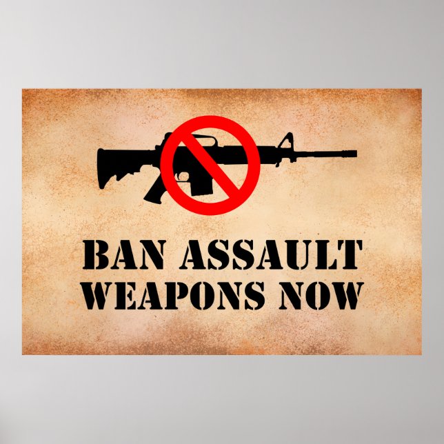 Ban Assault Waffen Poster (Vorne)