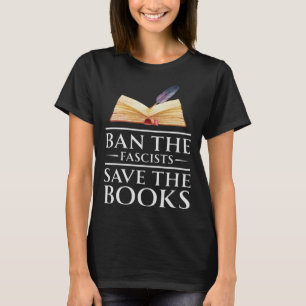 Ban die Faschisten Rettete die Bücher Buch Wurm Ne T-Shirt