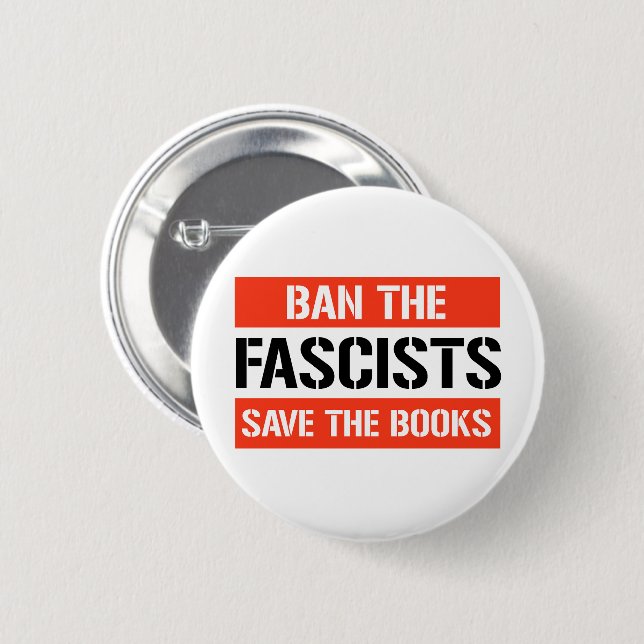 Ban die Faschisten Rettete die Bücher Button (Vorne & Hinten)