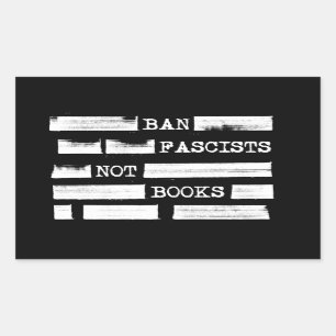 Ban Faschisten nicht Bücher erstellt Rechteckiger Aufkleber