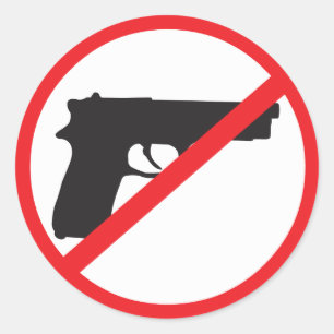 Ban Guns Anti-Gun Pacifist Runder Aufkleber