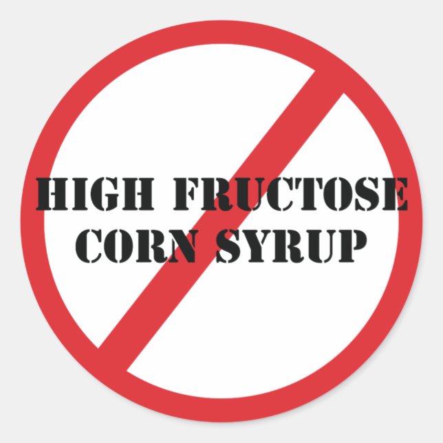 Ban High Fructose Cornsirup Sticker (Vorderseite)