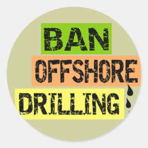 BAN OFFSHORE DRILLING RUNDER AUFKLEBER