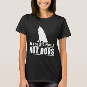 Ban Stupid People not Husky Hunde T-Shirt