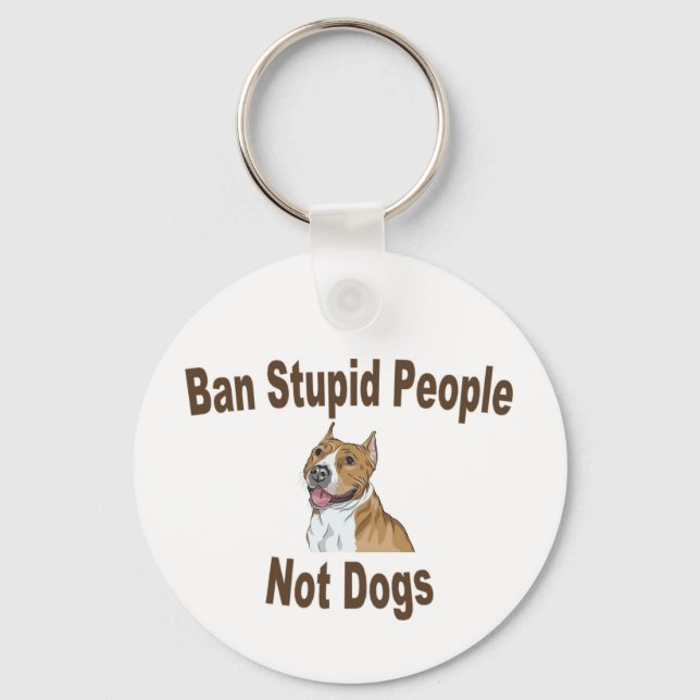 Ban Stupid People Notebook Schlüsselanhänger (Vorderseite)