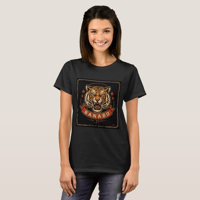 Banabo Tiger Kopf T-Shirt (Vorne ganz)