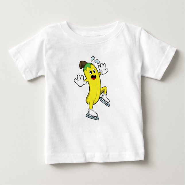 Banana at Ice Skaten mit Ice-Skaten.PNG Baby T-shirt (Vorderseite)