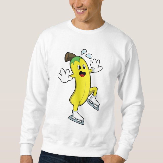 Banana at Ice Skaten mit Ice-Skaten.PNG Sweatshirt (Vorderseite)