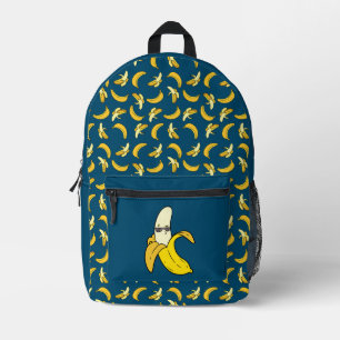 Banana Backpack Gender neutral Navy Blue Bedruckter Rucksack